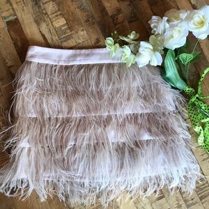 Club Monaco Ostrich Feather Skirt